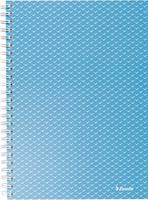 Esselte Colour'Breeze notitieboek met spiraalbinding, voor ft A5, gelijnd, blauw
