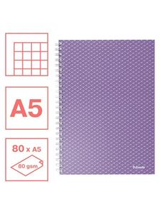 4 x Esselte Collegeblock Colour'Breeze A5 kariert 80 Blatt lavendel