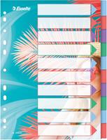 Esselte Colour'Breeze tabbladen, ft A4, 11-gaatsperforatie, PP, set van 10 tabs