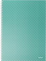 Esselte Colour'Breeze notitieboek met spiraalbinding, voor ft A4, gelijnd, groen
