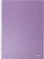 Esselte Colour'Breeze notitieboek met spiraalbinding, voor ft A4, gelijnd, lavendel