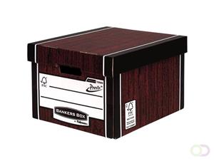 Bankers Box premium standaard opbergdoos, ft 33 x 25,4 x 38,1, houtnerf