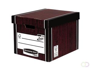 Bankers Box premium hoge opbergdoos, ft 33 x 29,8 x 38,1 cm, houtnerf