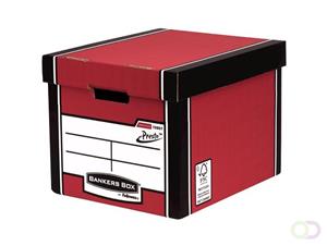 Bankers Box premium hoge opbergdoos, ft 33 x 29,8 x 38,1 cm, rood