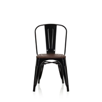 Hjh OFFICE Vantaggio Comfort W - Vergaderstoel / bezoekerstoel, staal / iepenhout, Zwart