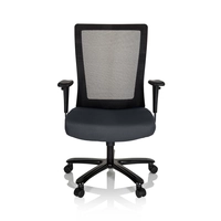 Hjh OFFICE XXL Extender - XXL bureaustoel, stof / netstof, Grijs