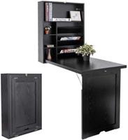 COSTWAY Wandtisch klappbar 92x60x160cm schwarz