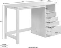 INTER-FURN Schreibtisch »Mestre«, praktisch und aus massivem Kiefernholz