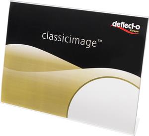 12 x Deflecto Tischaufsteller Classic Image schräg A5 quer transparent