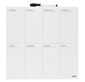 Desq frameless magnetische weekplaner, ft 35 x 35 cm