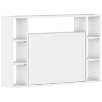 BIM FURNITURE Klappbares Schreibtisch-Hängeregal MUSE weiß matt