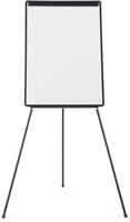 Bi-Office flipchart met uitschuifbare telescopische poten, PVC zwart kader, ft 1000 x 700 mm