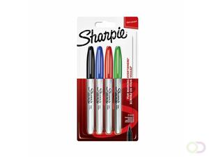 Viltstift Sharpie rond 0.9mm assorti blister Ã  4 stuks