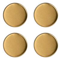 Zeller Whiteboard/koelkast magneten extra sterk - 4x - goud - 2 cm agneten