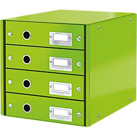 Ladenbox Leitz WOW Click & Store 4 laden groen