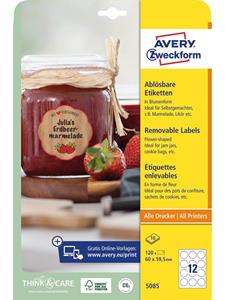 AVERY Zweckform 120 Etiketten 5085 weiÃ