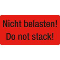 EICHNER 250 Warnetiketten rot Â»Nicht belasten!Â« 10,0 x 5,0 cm