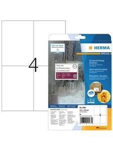 HERMA Weatherproof film labels A4 105 x 148 mm Wit extremely strong adhesion