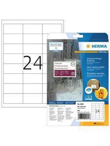 HERMA Weatherproof film labels A4 66 x 33.8 mm white extremely strong adhesion