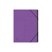 Exacompta Ordnungsmappe 540708E DIN A4 7FÃ¤cher Karton violett