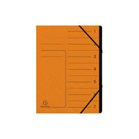 Exacompta Ordnungsmappe 540704E DIN A4 7FÃ¤cher Karton orange