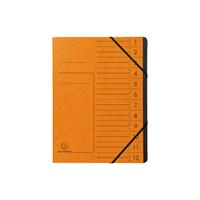 Exacompta Ordnungsmappe 541204E DIN A4 12FÃ¤cher Karton orange