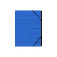 Exacompta Ordnungsmappe 540702E DIN A4 7FÃ¤cher Karton blau