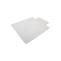 Floortex Vloerbeschermingsmat voor harde vloeren, puntig, met uitsparing, 900 x 1200 mm