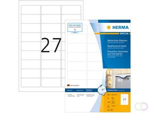 Herma Weerbestendige inkjet etiketten A4 63,5x29,6mm wit 40 vel