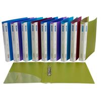 RAPESCO 10 RingbÃ¼cher 2-Ringe grÃ¼n, blau, pink, violett, hellblau 3,7 cm DIN A4