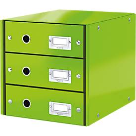 Ladenbox Leitz WOW Click & Store 3 laden groen