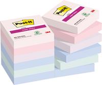 Post-it Super Sticky Notes Soulful, 90 vel, ft 76 x 76 mm, geassorteerde kleuren, pak van 12 blokken