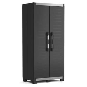 Yomonda Lagerschrank mit Einlegeböden Garage XL Schwarz Silbern 188 cm schwarz