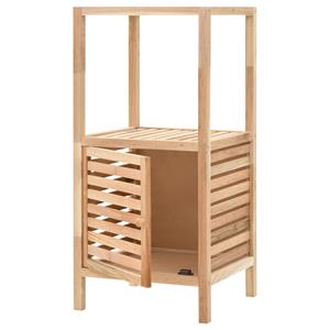 VidaXL Badezimmerschrank Nussbaumholz Massiv 39,5 x 35,5 x 86 cm beige