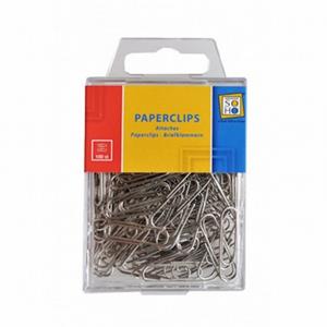 Soho paperclips 28 x 8 mm staal zilver 100 stuks