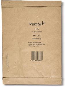 Mail Lite Padded Bag enveloppen, bruin, H/5, 264 x 374 mm, doos van 50 stuks