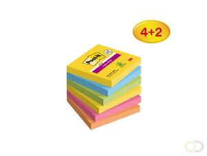 Post-it Super Sticky notes Carnival, 90 vel, ft 76 x 76 mm, 4 + 2 GRATIS