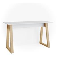 Vicco Schreibtisch NEPTUNE Computer BÃ¼rotisch PC Arbeitszimmer weiÃŸ Eiche Skandi