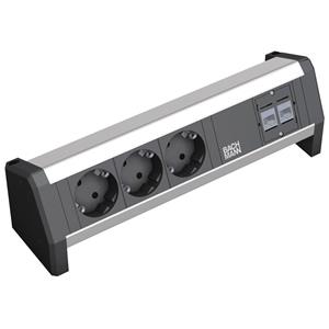 Bachmann 339.1004 - Socket outlet strip aluminium 339.1004