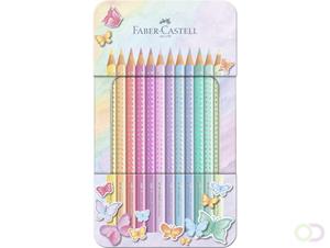 Faber Castell Kleurpotloden Faber-Castell Sparkle pastel 12 stuks in blik etui