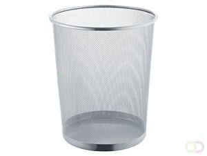 Helit Mesh papiermand 23 liter, zilver