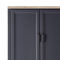LOMADOX Landhaus BÃ¼romÃ¶bel Arbeitszimmer Komplett Set 6-tlg. JÃœLICH-36 in Graphit mit Artisan Eiche Nb. grau