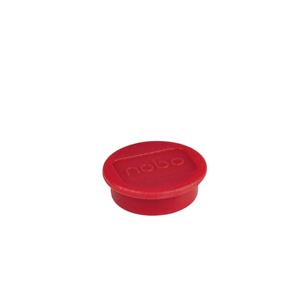 Nobo magneten voor whiteboard diameter van 13 mm, pak van 10 stuks, rood