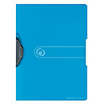 Herlitz Cliphefter Express-Clip PP A4 blau transparent to go