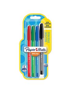 Paper Mate InkJoy 100 Capped 4-Blister m Assorted colours