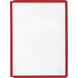 Durable Sherpa Display panelen Rood A4 10 zichtzijdes Polypropyleen 5 Stuks