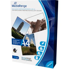 MediaRange MRINK105 Fotopapier Glanzend 210 x 297 mm Wit