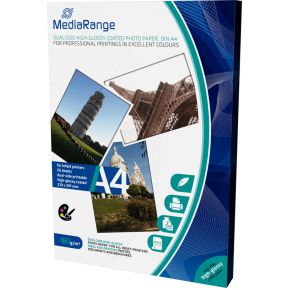 MediaRange MRINK108 Fotopapier Glanzend 210 x 297 mm Wit