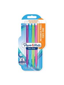 Paper Mate Non-Stop Mechanical Pencil 4-Blister Assorted Neon colors 0.7