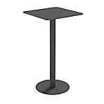 Meet_by_Paperflow Paperflow Outdoor-Tisch Cross, quadratisch, Tellerfuß, B 600 x T 600 x H 1100 mm, schwarz/mattschwarz